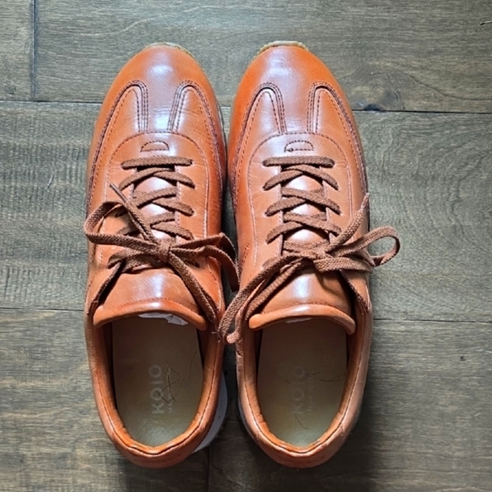 KOIO Tan Leather Sneakers